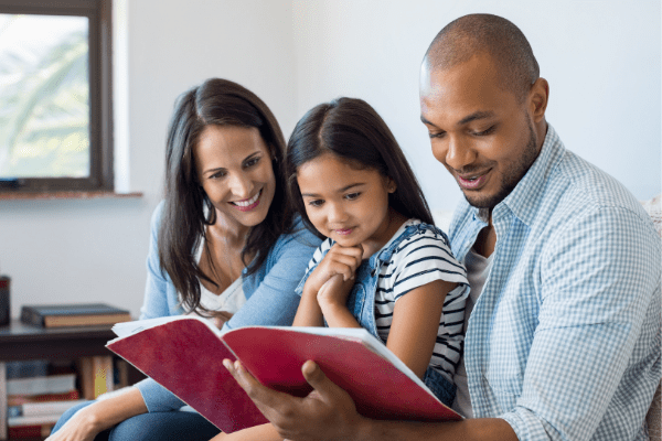 Parents and child, book